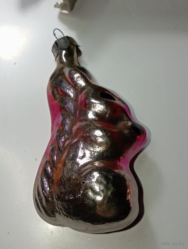 Ёлочная игрушка  - Белочка . СССР  .