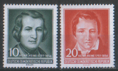 ГДР. М. 516/17. 1956. Г. Гейне. ЧиСт.