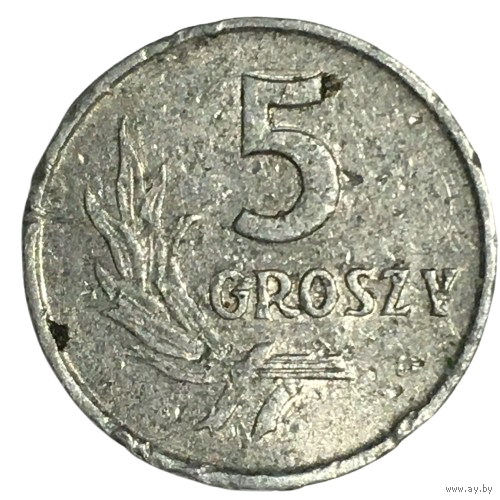 Польша 5 грошей, 1961