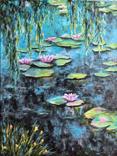 Картина моей супруги Кристины. Акрил, по мотивам Монэ