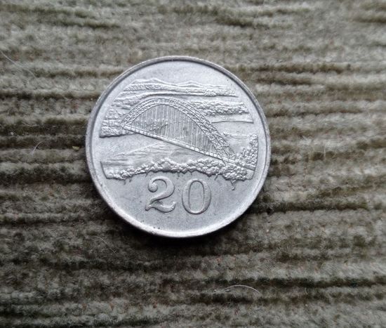 Werty71 Зимбабве 20 центов 1997 Мост