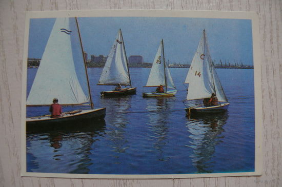Календарик, 1991, Парусные лодки (изд. Баку).
