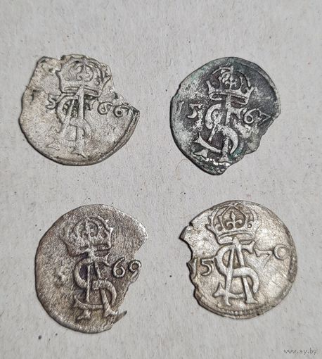 Двуденарий 1566 1567 1569 1570 погодовка Сигизмунд II Август, С РУБЛЯ! МНОГО ЛОТОВ С РУБЛЯ!