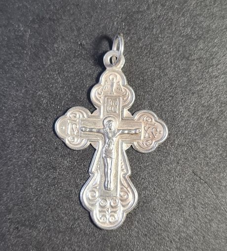 Крестик православный серебро 925 #38, С РУБЛЯ! МНОГО ЛОТОВ С РУБЛЯ! БЕЗ МЦ