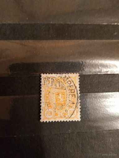 1889 Россия Великое княжество Финляндское герб зуб 14 на 13 (4-9)