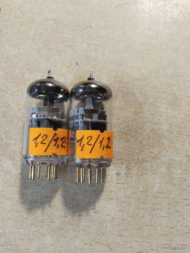 Радиолампы E83CC Tesla Gold Pin балансные пары.