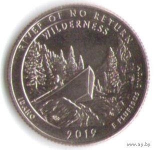 25 центов 2019 г. Парк=50 Резерват им. Франка Черча Айдахо Двор Р _состояние UNC