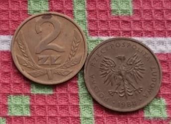 Коммунистическая Польша 10 злотых 1988 года, AU. Адам Мицкевич.