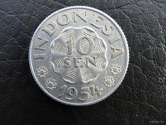 Индонезия. 10 сенов. 1954. С 20 копеек. Распродажа коллекции. Смотрите другие лоты.