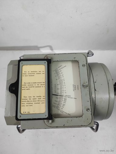 Мегаомметр(тестер сопротивления изоляции)500V. MEG MEGGER фирмы EVERSHED & VIGNOLES L.td.Англия.