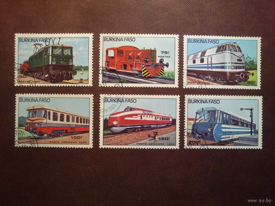 Буркина-Фасо 1985 г.Железнодорожные локомотивы./п/