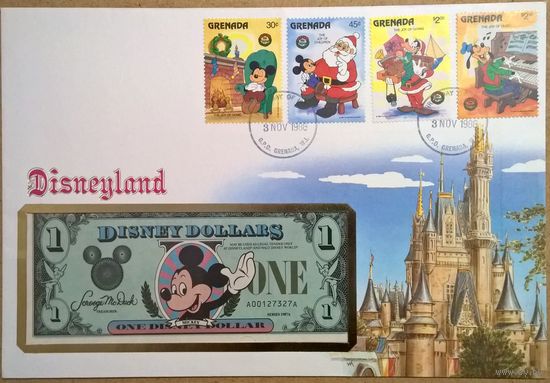 1 Disney $ 1987г. А 1-й год выпуска -редкость-