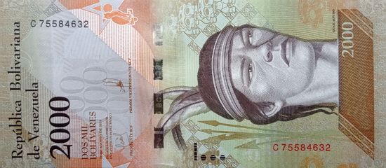 Werty71 Венесуэла 2000 боливаров 2016 UNC банкнота