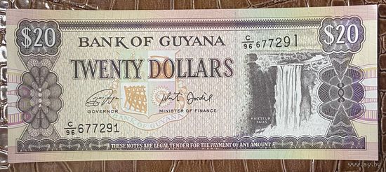 Банкнота Гайана. 20 долларов. 1996 год. НЕ БЫЛА В ОБОРОТЕ