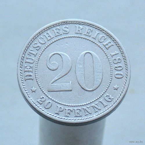 Германия 20 пфеннигов 1890 A