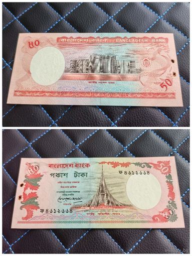 Распродажа с 1 рубля!!! Бангладеш 50 така. 1987-1996 г. (P-28a) аUNC
