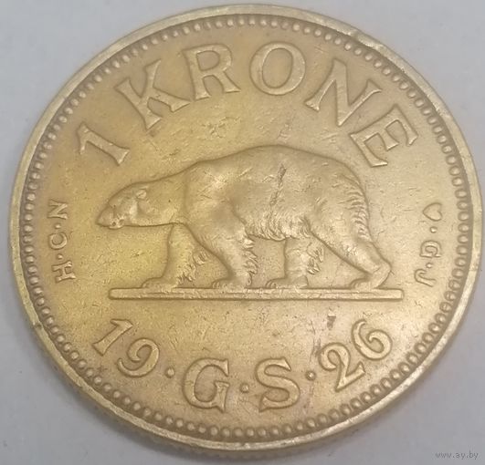 А6.4 Гренландия 1 крона 1926