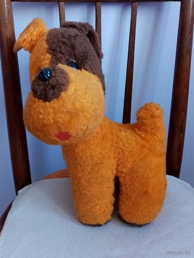 Щенок 30 см голова на шплинте пёсик собачка СССР Барбос