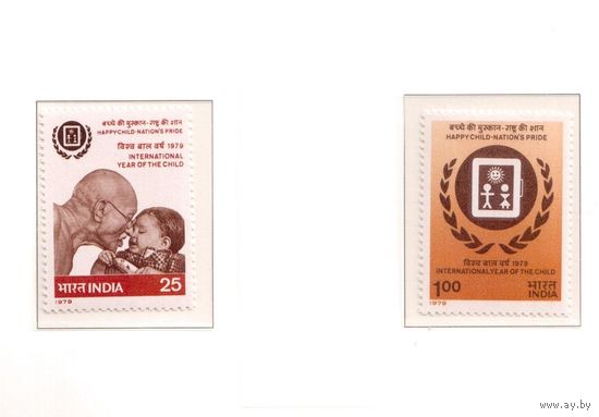 Индия-1979,(Мих.784-785) ** ,  Год ребенка,