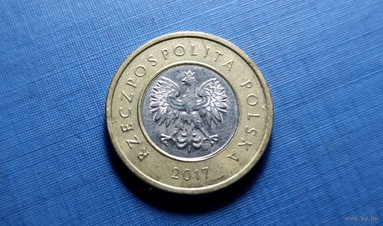 2 злотых 2017. Польша.