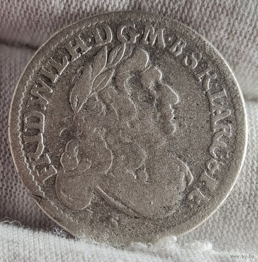 6 грошей шестак 1681 год Бранденбург-Пруссия Фридрих Вильгельм HS м.д. Кёнигсберг