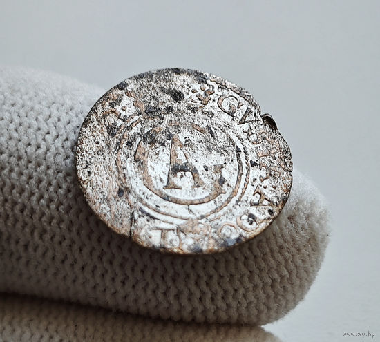 Солид 1625г. Густав II Адольф, Рига, лот шв-2,1