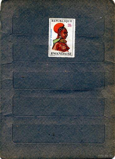 РУАНДА, 1970, МАСКИ, 1м чистая без клея