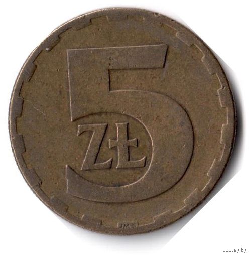 Польша. 5 злотых. 1977 г.