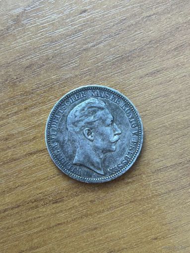 3 марки вильгельм 2 1909г