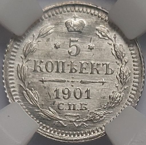 5 копеек 1901 MS-64