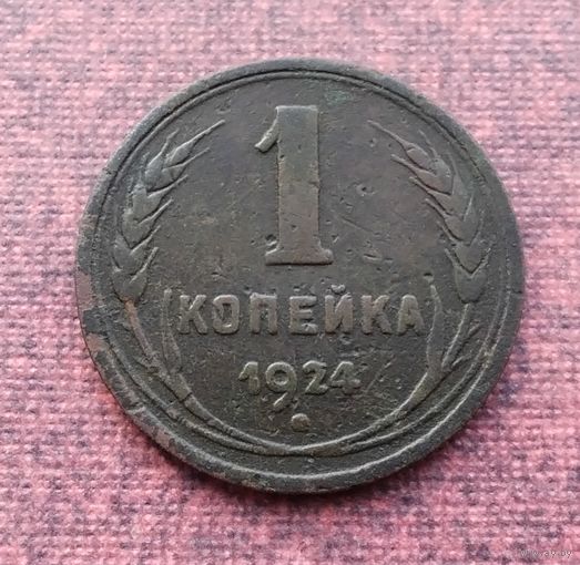 1 копейка 1924 г. (Рубчатый гурт). /2/