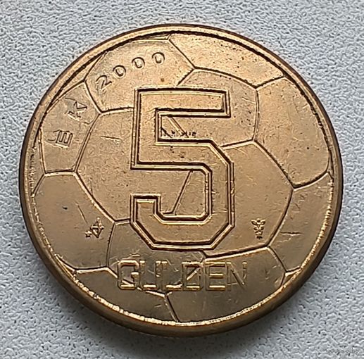 Нидерланды 5 гульденов, 2000 Чемпионат Европы по футболу 2000 1-4-17