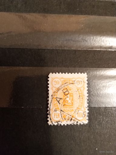 1889 Россия Великое княжество Финляндское герб зуб 12 1/2 (4-9)