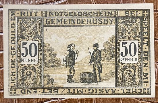 Нотгельд 50 пфеннигов 1921 год. Хусби. Веймарская республика