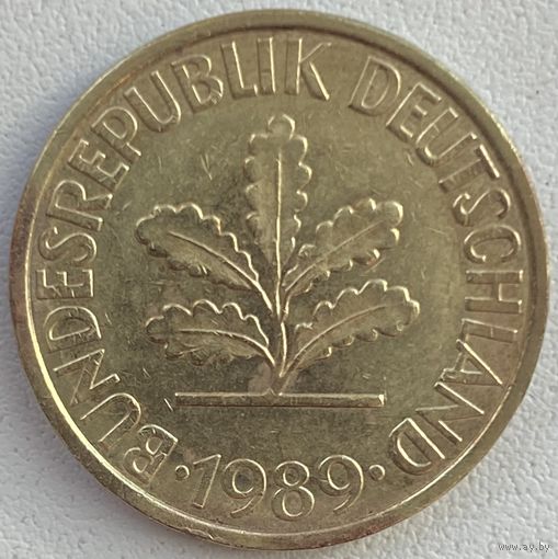 Германия 10 пфеннигов 1989 г. J