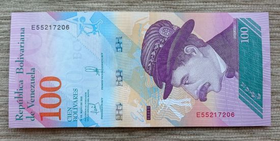 Werty71 Венесуэла 100 боливаров 2018 UNC банкнота