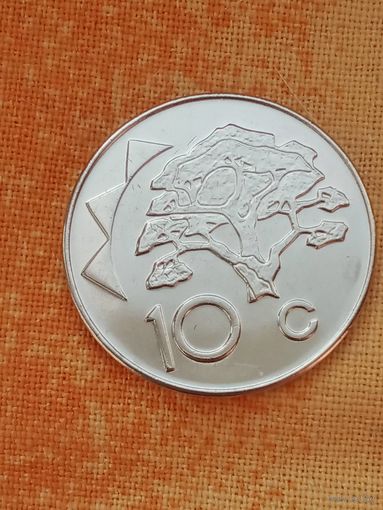 1. Распродажа! 10 центов Намибия 2024 г. RR! Редкий год! UNC