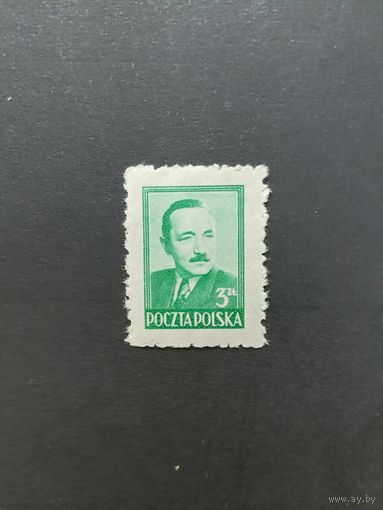 Польша 1948 Марка из серии "Президент Болеслав Берут" (чистая**) Mi.518 каталог 0.20 евро