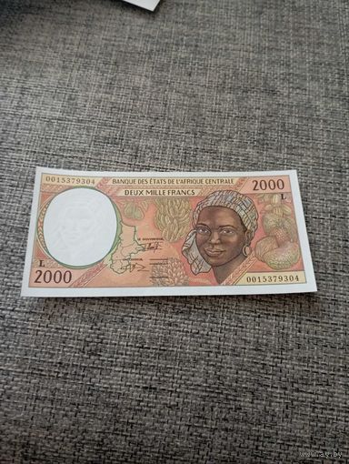 ГАБОН 2000 франков 2000 год