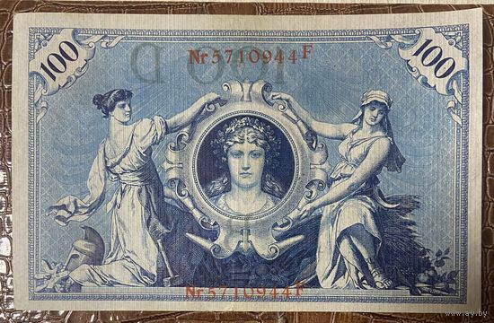 Банкнота 100 марок 1908 год. Германская империя.
