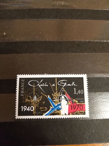1980 Франция 10 лет со Дня смерти Де Голя чистая клей MNH** выпускалась одиночкой (4-5)
