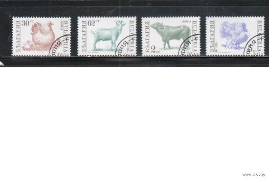 Болгария-1991, (Мих.3881-3884),    гаш. ,Фауна, Домашние животные (полная серия)