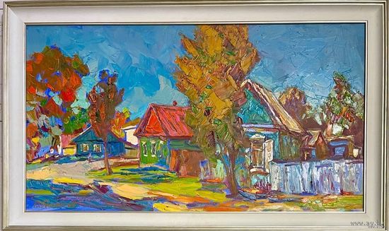 Платонов Ю.В;50/90см;"Холодные тени сентября", 2019г. Холст, масло. размер 50х90 см.