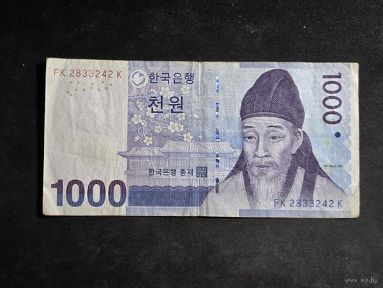 Южная Корея 1000 вон 2007