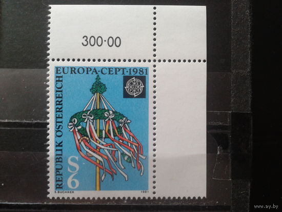Австрия 1981 Европа, фольклор** угол Михель-1,5 евро