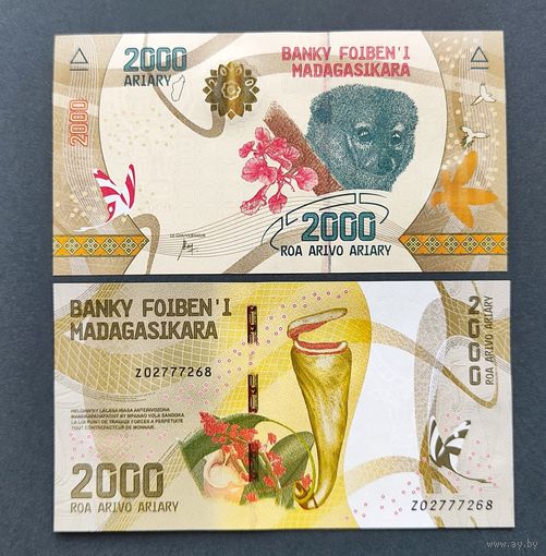 Мадагаскар, 2000 ариари 2017 г., P-101(1), UNC