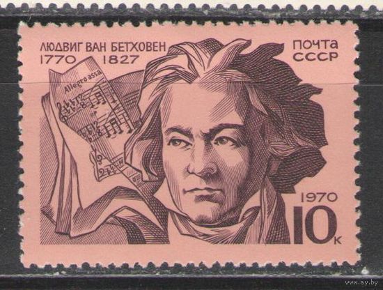Марки СССР.1970г. Людвиг Ван Бетховен