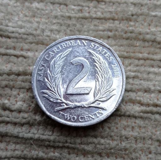 Werty71 Карибские острова 2 цента 2011 Елизавета 2 Карибы