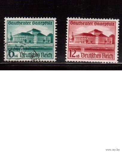 Германия-1938,(Мих.673-674)  */гаш. , Театр