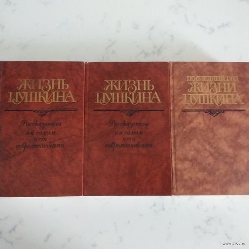 Жизнь Пушкина. Последний год жизни Пушкина. 3 книги. Цена за комплект.